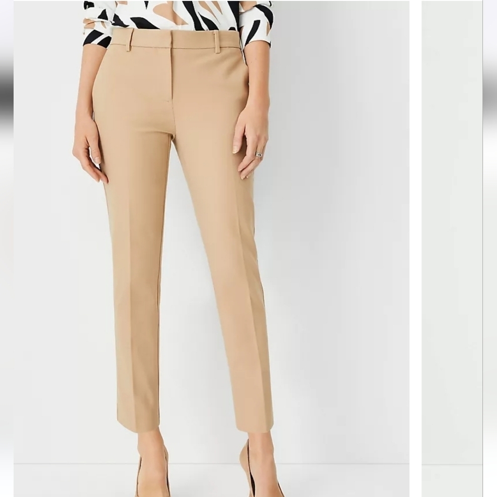 Ann Taylor The Eva Ankle Pant - Curvy Fit. Cappuccino Tan. 6p Nwt